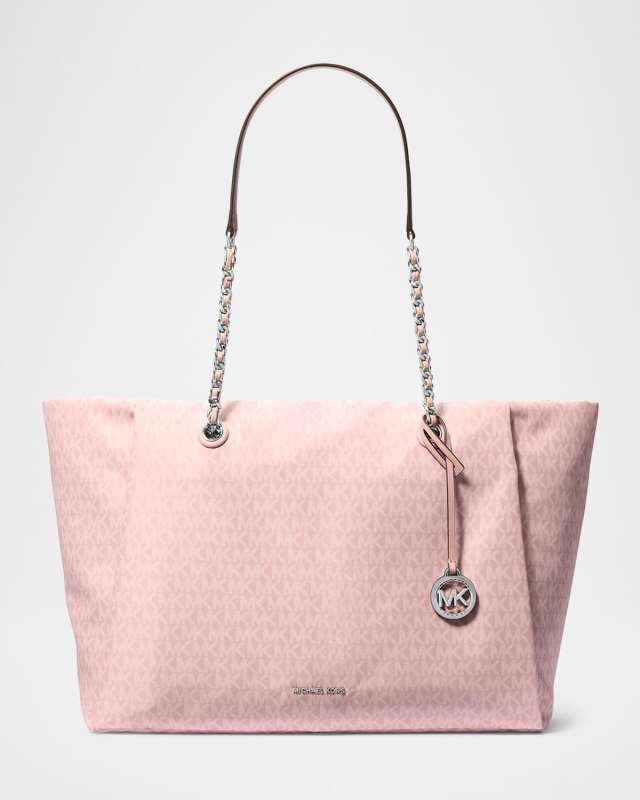 Large Signature Logo Canvas Tote Bag